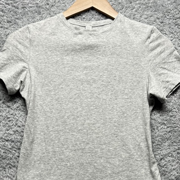 Skims Tshirt Womens Medium Light Heather Gray Jersey Slim Fit Short Sleeve Top - Picture 2 of 10